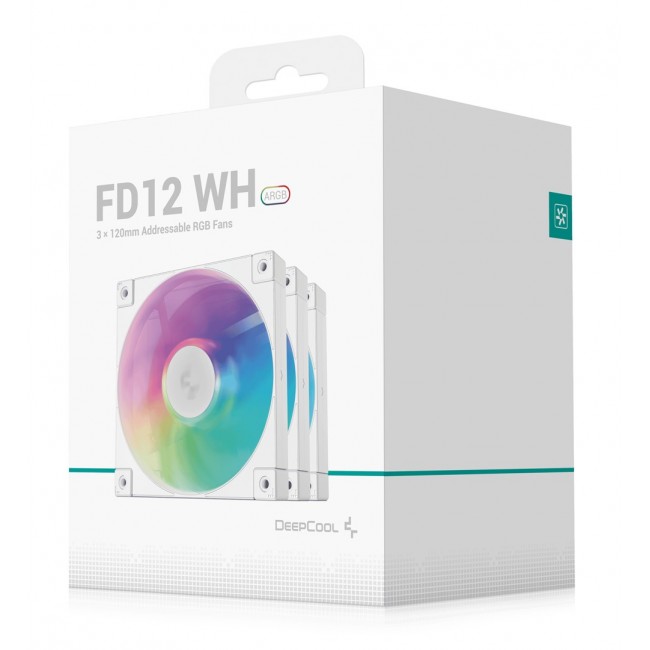 DeepCool FD12 ARGB WH-3 in 1 Computer case Fan 12 cm White 3 pc(s)