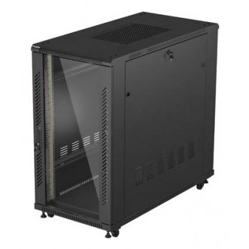 Lanberg FF01-6222-12B rack cabinet 22U Freestanding rack Black