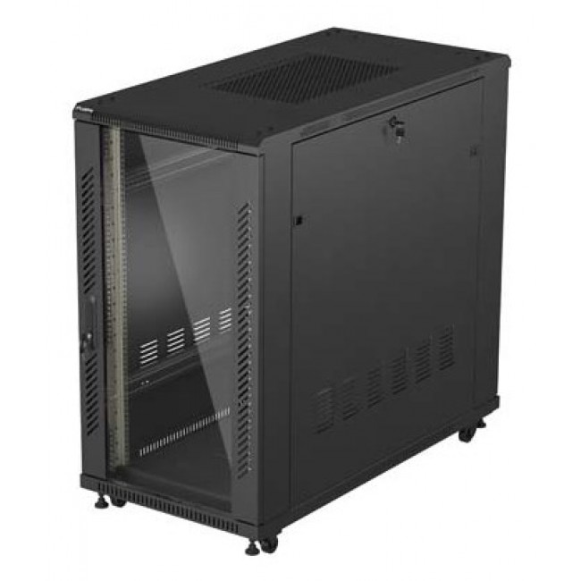 Lanberg FF01-6222-12B rack cabinet 22U Freestanding rack Black Lanberg FF01-6222-12B rack cabinet 22U Freestanding rack Black
