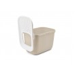 SAVIC Hop Coffee Brown with White Lid Cat Litter Tray 58.5x39x39.5 cm 1 pc. SAVIC Hop Coffee Brown with White Lid Cat Litter Tray 58.5x39x39.5 cm 1 pc.