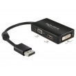 DeLOCK 0.16m DisplayPort/VGA+HDMI+DVI VGA (D-Sub)+ HDMI + DVI Black