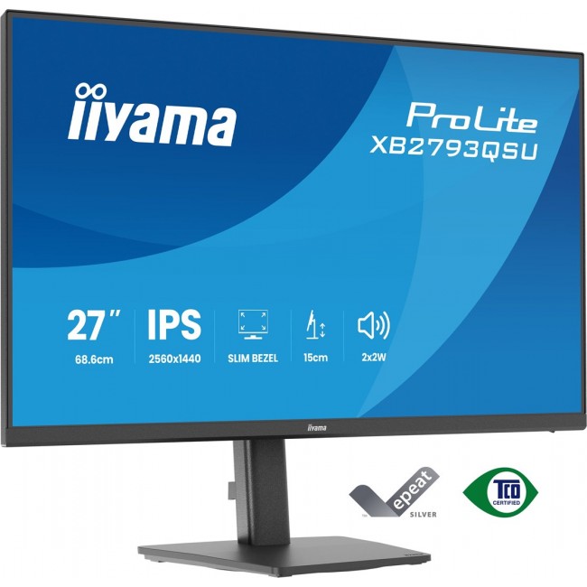 iiyama ProLite XB2793QSU-B1 computer monitor 68.6 cm (27 iiyama ProLite XB2793QSU-B1 computer monitor 68.6 cm (27