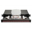 Equip 24-Port Fiber Optic Splice Box, LC Duplex, OM4, 1U, Equipped, Black