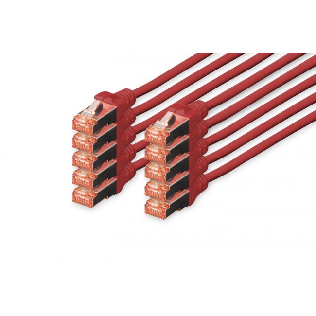 Digitus CAT 6 S/FTP patch cord, 10 units Digitus CAT 6 S/FTP patch cord, 10 units
