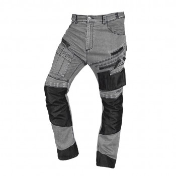 Spodnie robocze DENIM, wzmocnienia Oxford, szare, rozmiar S