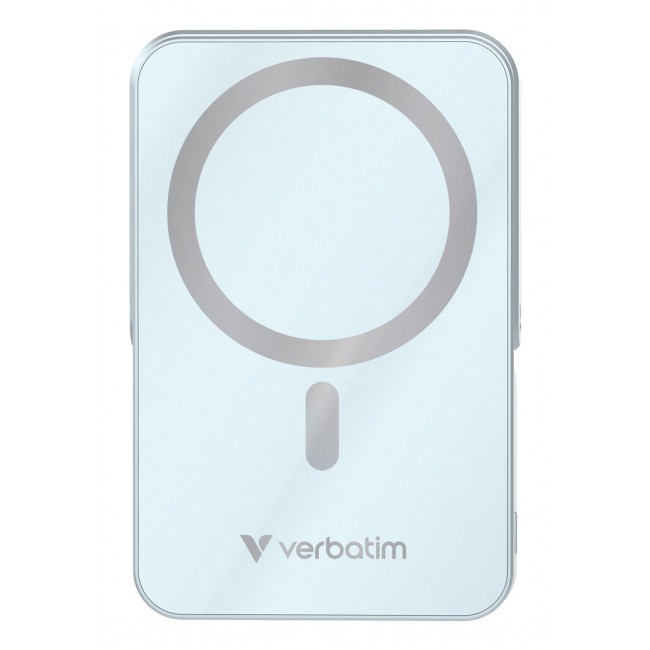 Verbatim Charge 'n' Go Magnetic Wireless Power Bank with stand - 10000 mAh Blue