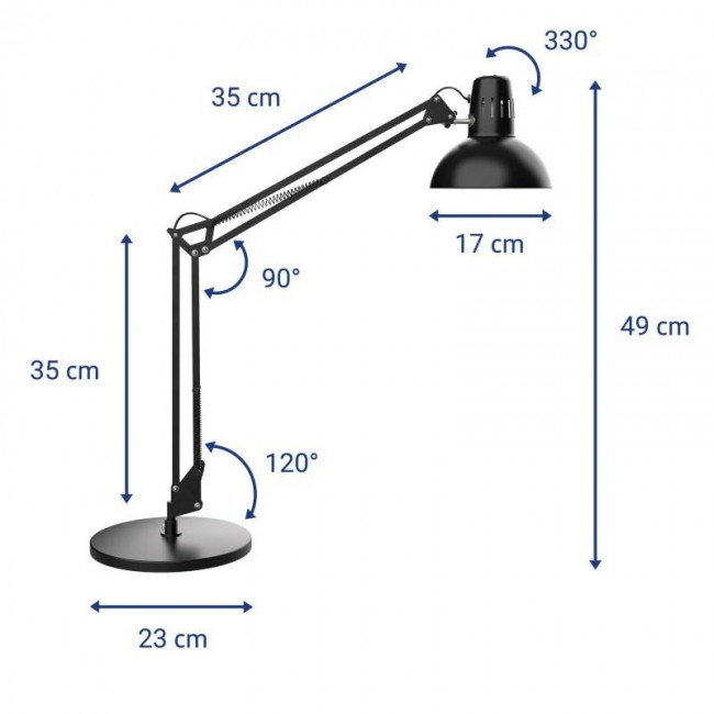 MAUL MAULstudy table lamp E27 6.4 W LED D Black MAUL MAULstudy table lamp E27 6.4 W LED D Black