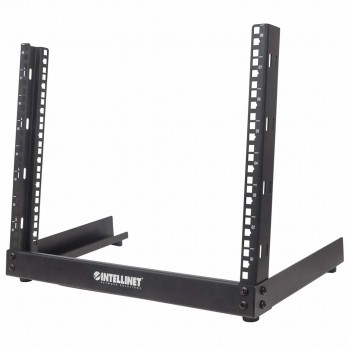 Intellinet Network Rack, Open Frame (Desktop), 8U, Usable Width 465mm, Black, Flatpack, 19