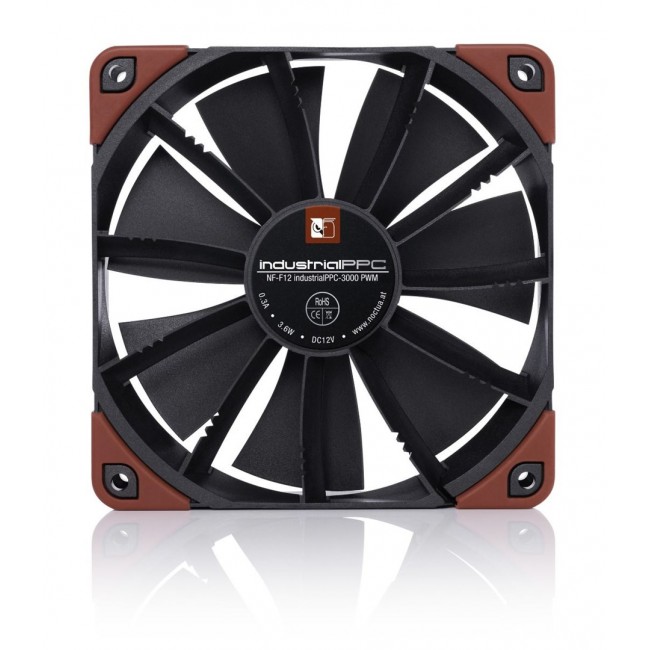 Noctua NF-F12 industrialPPC-3000 PWM Computer case Fan 12 cm Black, Brown Noctua NF-F12 industrialPPC-3000 PWM Computer case Fan 12 cm Black, Brown