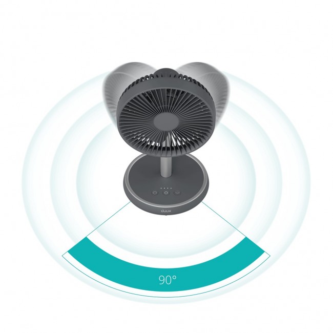 Duux Rize Flex Stand Fan Grey Diameter 21 cm