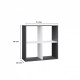 MALAX 2X2 SHELVING UNIT, ANTHRACITE/WHITE MALAX 2X2 SHELVING UNIT, ANTHRACITE/WHITE