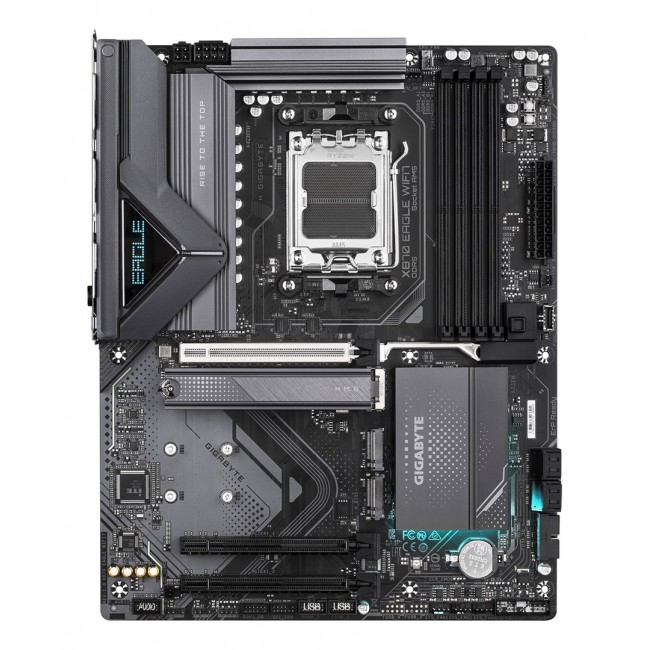 GIGABYTE X870 EAGLE WIFI7 Motherboard - Supports AMD Ryzen 9000 CPUs, 14+2+2 phases VRM, up to 8000MHz DDR5 (OC), 1xPCIe 5.0 + 2xPCIe 4.0, Wi-Fi 7, 2.5GbE LAN, USB 4