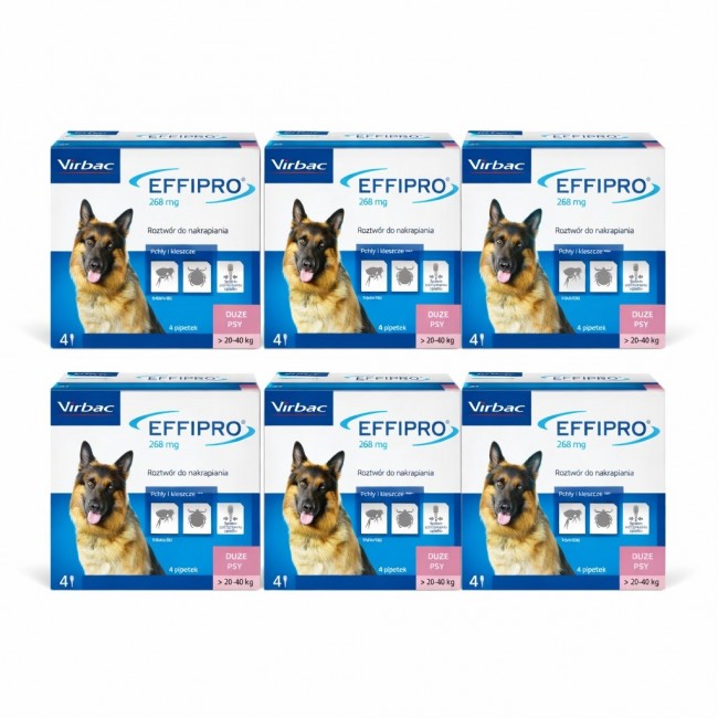 VIRBAC Effipro L (20-40 kg) - drops against fleas and ticks for dogs 24 pcs