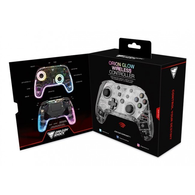 Dragonshock Orion Glow Black Bluetooth Gamepad Analogue / Digital Nintendo Switch