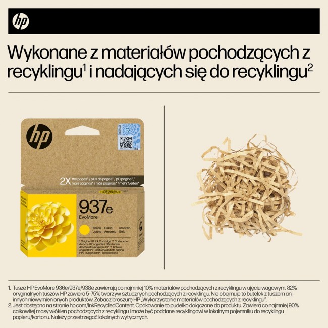 HP 937e EvoMore Yellow Original Ink Cartridge