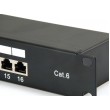 Equip 16-Port Cat.6 Shielded Patch Panel, Black Equip 16-Port Cat.6 Shielded Patch Panel, Black