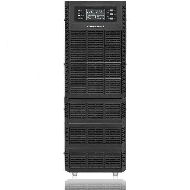 Qoltec 52283 Uninterruptible Power Supply UPS | 6kVA | 6000W | Power factor 1.0 | LCD | EPO | USB | On-line