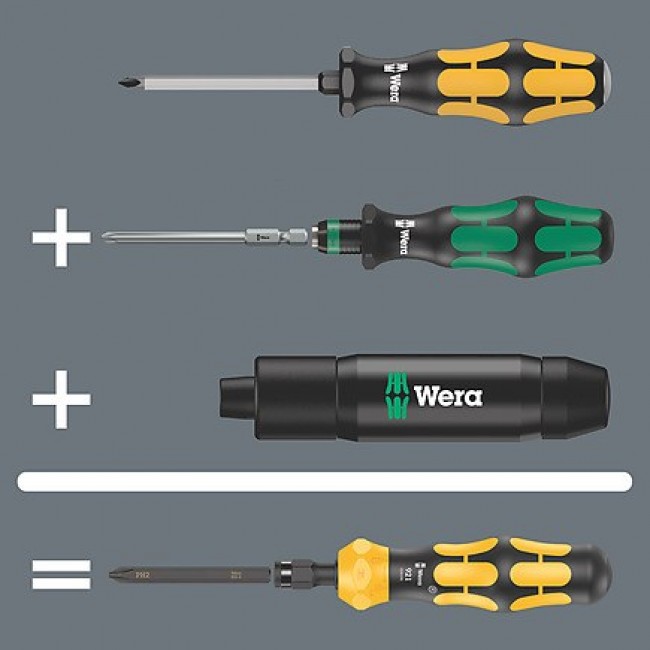 Impact driver set Wera 18pcs case Kraftform
