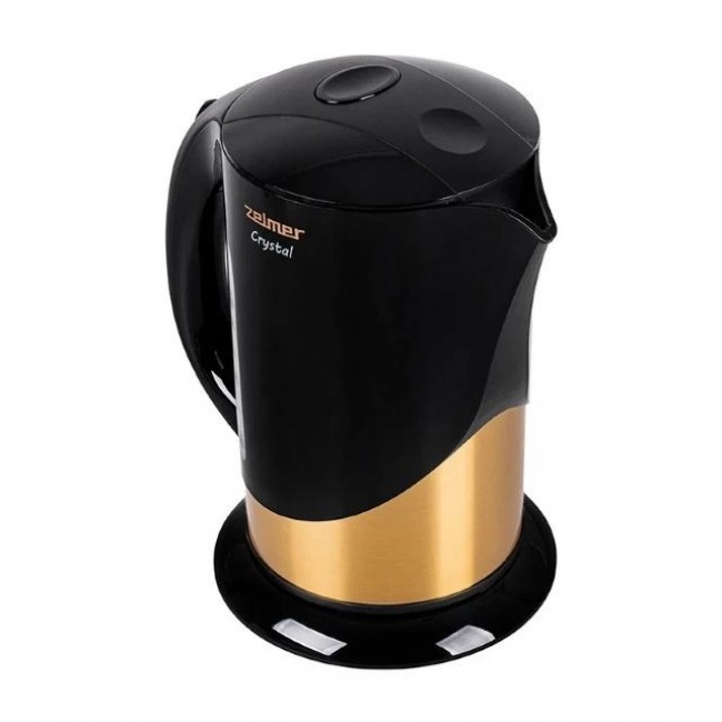 Zelmer ZCK7630 Crystal Gold 1.7-litre 2200W electric kettle, black and gold Zelmer ZCK7630 Crystal Gold 1.7-litre 2200W electric kettle, black and gold