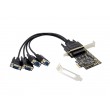Conceptronic 4-Port DB9 RS232 Serial PCIe Card