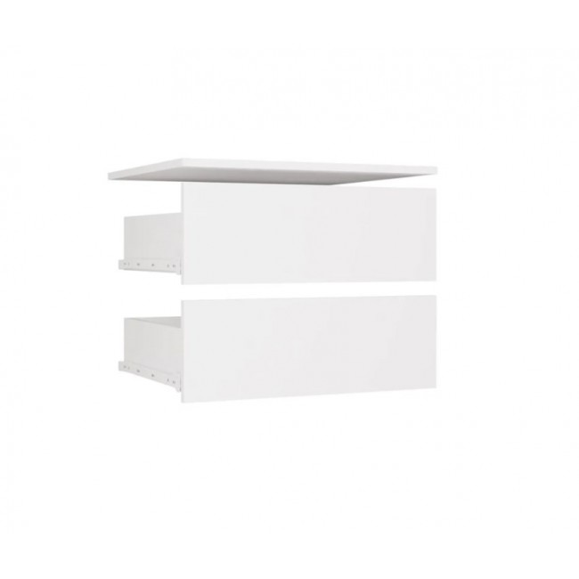 OPENO 2SZ Drawer Unit, 2 Drawers, WHITE, for the Wardrobe, for the Bedroom