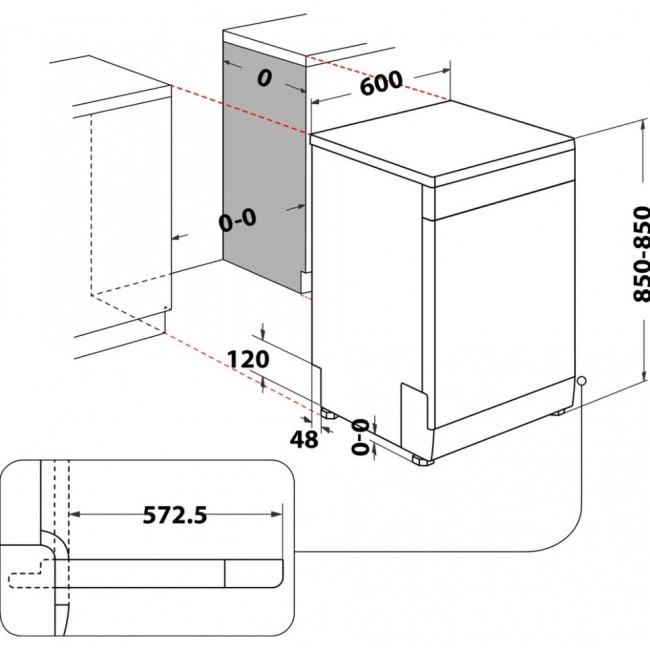 Whirlpool WFC 3C26 PF X Freestanding 14 place settings E Whirlpool WFC 3C26 PF X Freestanding 14 place settings E