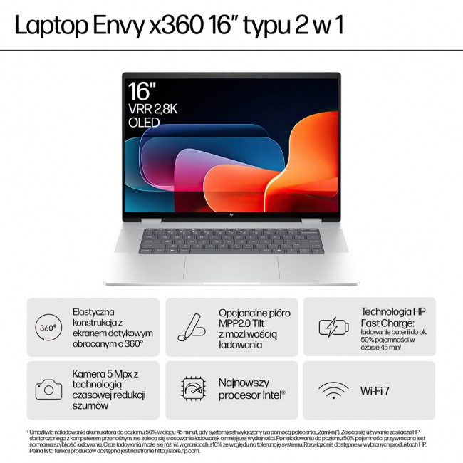 HP ENVY x360 16-ac0013dx Intel Core Ultra 5 125U Hybrid (2-in-1) 40.6 cm (16 HP ENVY x360 16-ac0013dx Intel Core Ultra 5 125U Hybrid (2-in-1) 40.6 cm (16