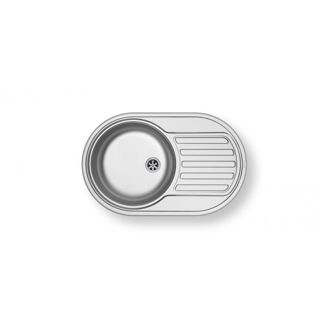 PYRAMIS 100166801 kitchen sink Flush-mounted sink Oval Stainless steel