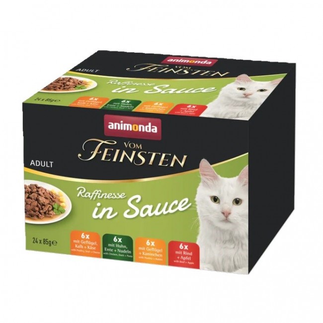 ANIMONDA Vom Feinsten Adult Raffinesse in sauce - wet cat food - 24x85g ANIMONDA Vom Feinsten Adult Raffinesse in sauce - wet cat food - 24x85g
