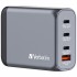 Verbatim GNC-100 GaN Charger 4 Port 100W USB A/C (EU/UK/US)