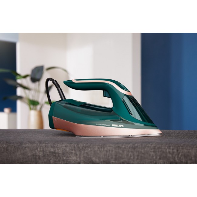 Philips 8000 series DST8030/70 iron Steam iron SteamGlide Elite soleplate 3000 W Green Philips 8000 series DST8030/70 iron Steam iron SteamGlide Elite soleplate 3000 W Green