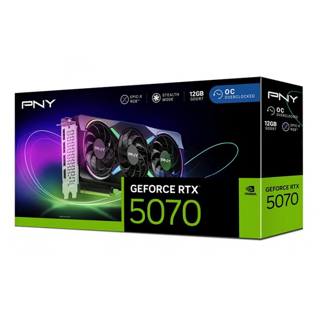 PNY GeForce RTX 5070 EPIC-X RGB OC NVIDIA 12 GB GDDR7 PNY GeForce RTX 5070 EPIC-X RGB OC NVIDIA 12 GB GDDR7