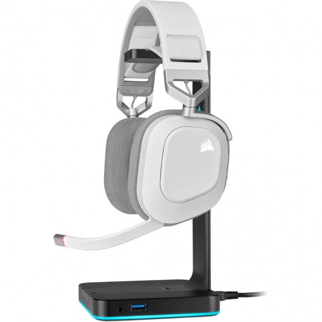 Corsair HS80 RGB Headset Wireless Head-band Gaming White