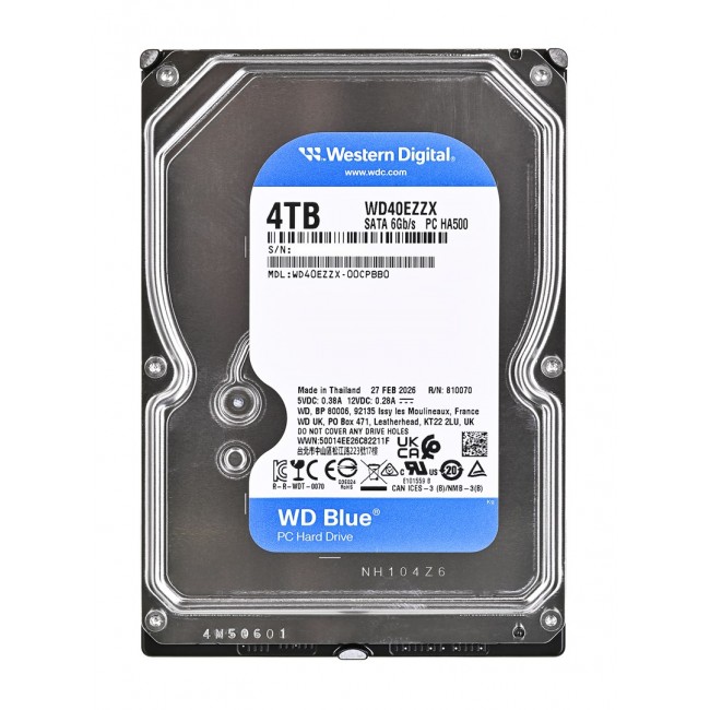 Western Digital WD Blue 3.5-Inch PC HDD internal hard drive 4 TB 5400 RPM 128 MB 3.5