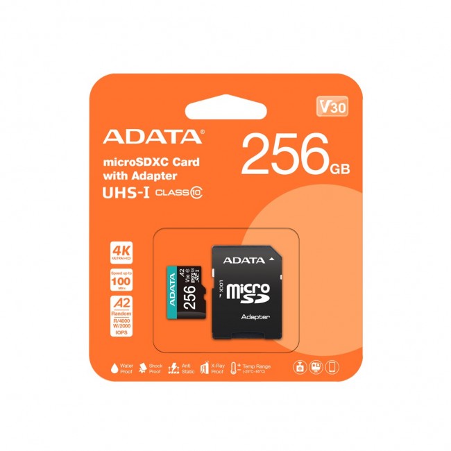 ADATA Premier Pro 256 GB MicroSDXC UHS-I Class 10 ADATA Premier Pro 256 GB MicroSDXC UHS-I Class 10