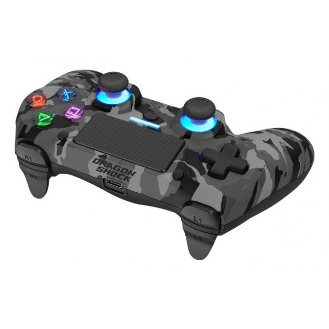 Dragonshock Mizar+ Black, Grey, Camouflage Bluetooth Gamepad Analogue / Digital PC, PlayStation 4, Android
