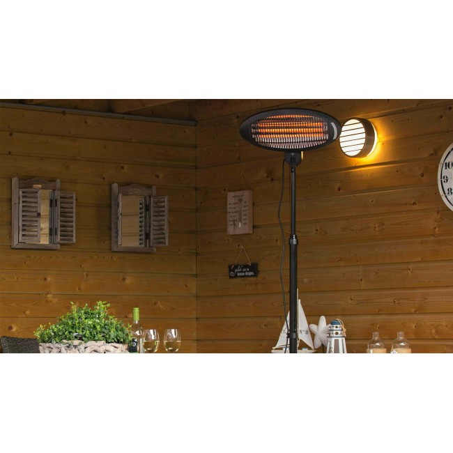 Sunred SMQ2000A electric space heater Indoor & outdoor Black 2000 W Quartz electric space heater