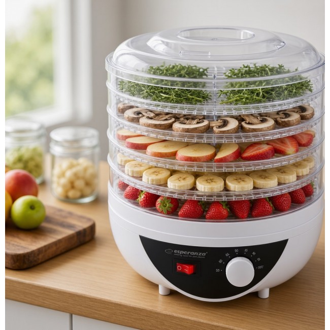 Esperanza EKD002 food dehydrator Black,Transparent,White 250 W