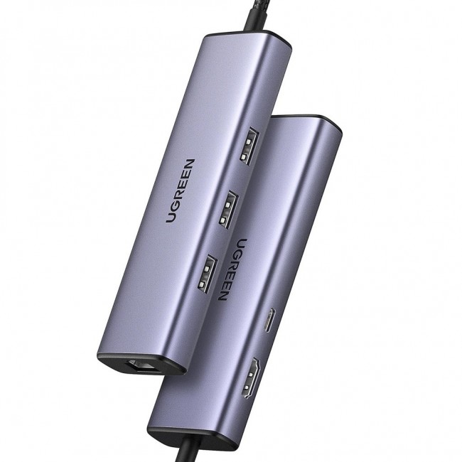 Ugreen 15598 interface hub USB 3.2 Gen 1 (3.1 Gen 1) Type-C 5000 Mbit/s Silver