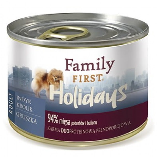 FAMILY FIRST Small Breeds Turkey, rabbit, pear - Wet dog food - 200 g FAMILY FIRST Small Breeds Turkey, rabbit, pear - Wet dog food - 200 g