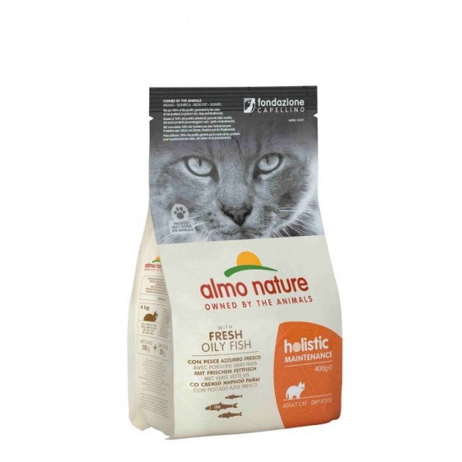 ALMO NATURE Holistic Adult with oily fish - Dry Cat Food - 400 g ALMO NATURE Holistic Adult with oily fish - Dry Cat Food - 400 g