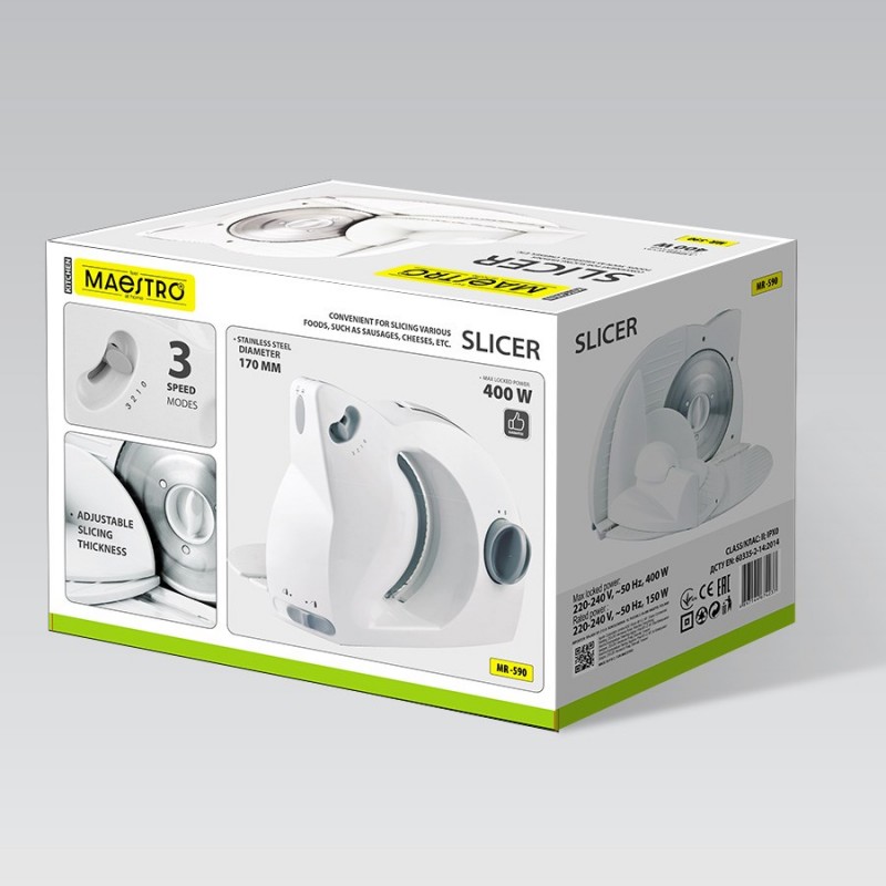 Maestro MR-590 Slicer White Maestro MR-590 Slicer White