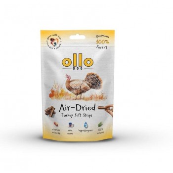 OLLO Air-Dried Turkey strips - dog treat - 80g