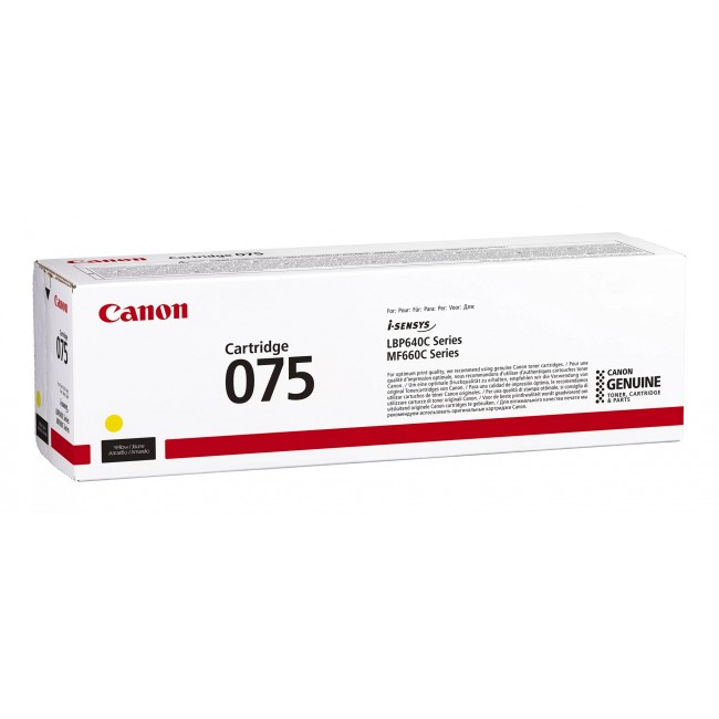 Canon 075 toner cartridge 1 pc(s) Original Yellow Canon 075 toner cartridge 1 pc(s) Original Yellow