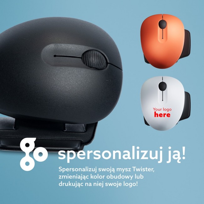 R-Go Tools Ergonomic mouse R-Go Twister, with break software, ambidextrous mouse for both hands, foldable, bluetooth and wired