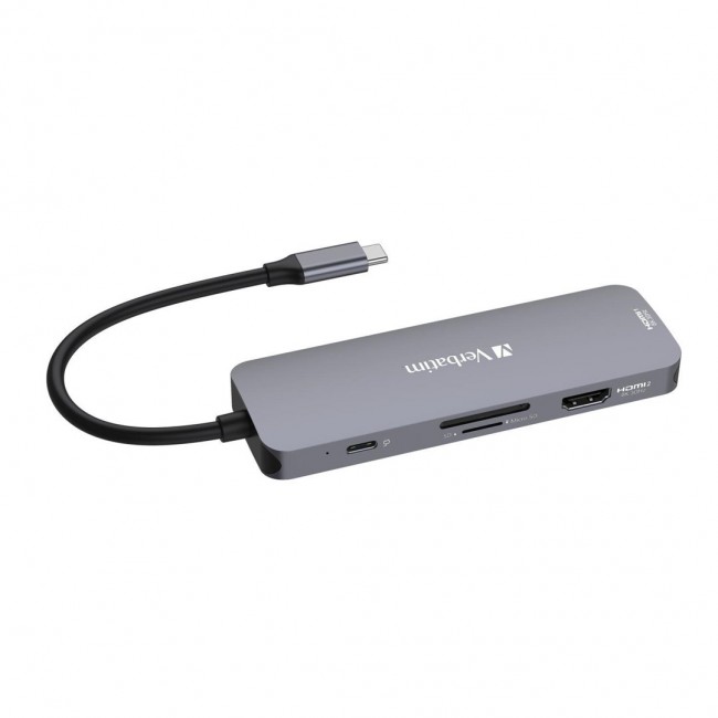 Verbatim CMH-08 USB Type-C 5000 Mbit/s Silver Verbatim CMH-08 USB Type-C 5000 Mbit/s Silver