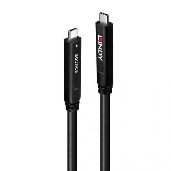 Lindy 10m USB 3.2 Gen 1 and DP 1.4 Type C Hybrid Cable Lindy 10m USB 3.2 Gen 1 and DP 1.4 Type C Hybrid Cable