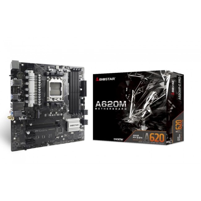 Biostar A620MP-E PRO motherboard AMD A620 Socket AM5 micro ATX Biostar A620MP-E PRO motherboard AMD A620 Socket AM5 micro ATX