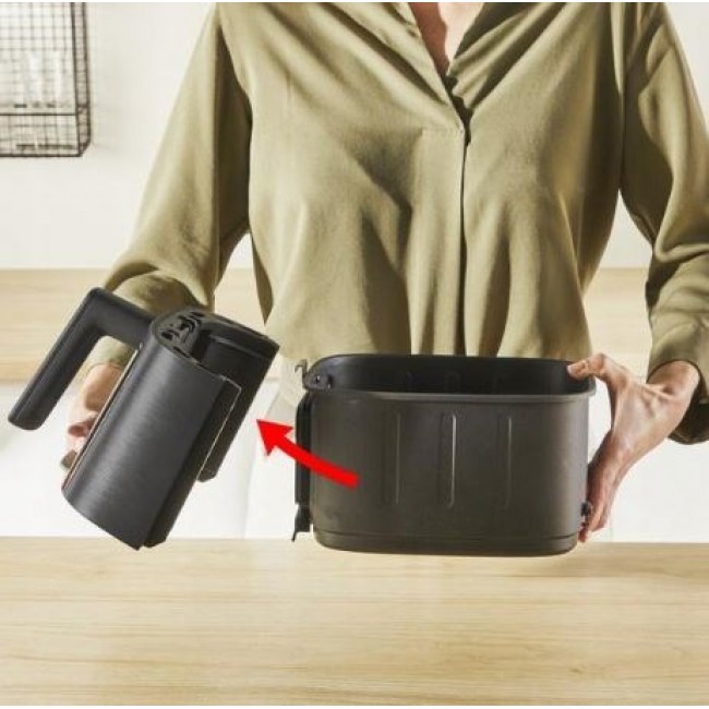 Tefal Easy Fry Silence EY5568E0 fryer Single 5 L Stand-alone Hot air fryer Black, Stainless steel Tefal Easy Fry Silence EY5568E0 fryer Single 5 L Stand-alone Hot air fryer Black, Stainless steel