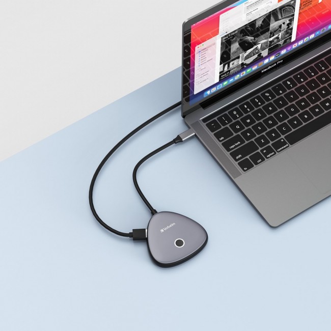 Verbatim Share My Screen USB-C Wireless Display Adapter 4K with Hub WDA-02